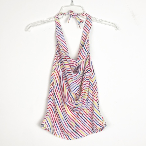 Diane von Furstenberg Alice Stripe Halter Top - Picture 3 of 3